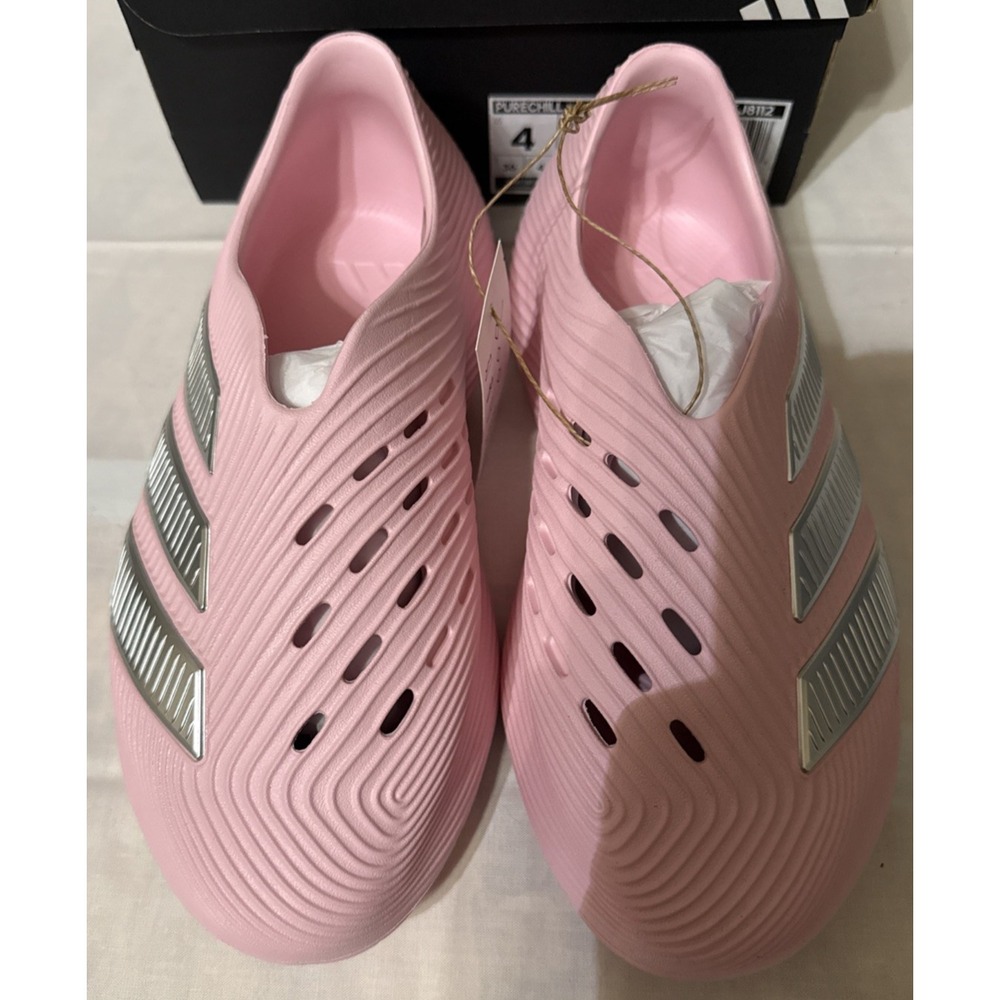 Adidas PURECHILL x J  (Junior) KJ8112 Size 4 Pink w/ Silver Stripes - New NiB